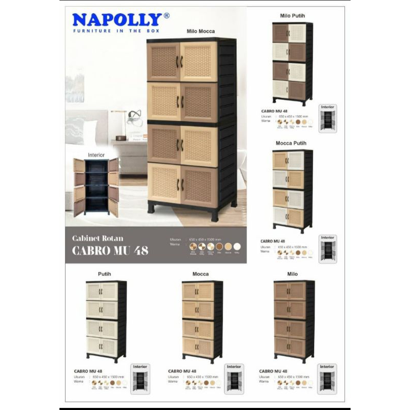 lemari plastik cabro mu napolly