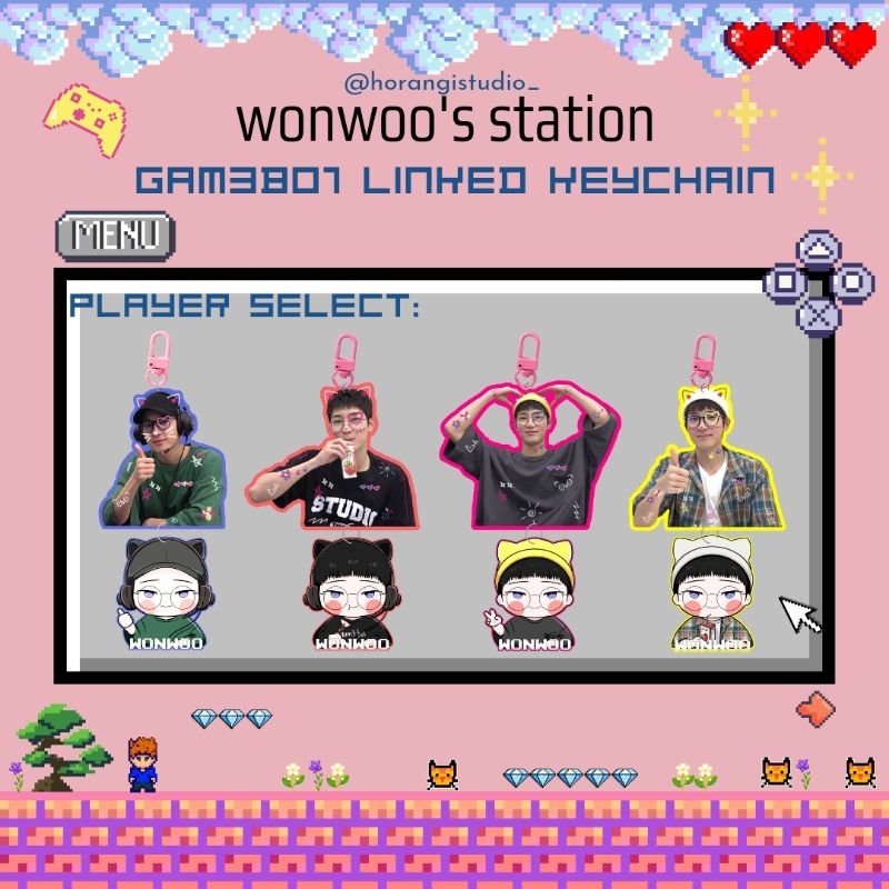 [PO] KEYCHAIN LINKED KEYCHAIN WONWOO GAM3 BO1 SERIES