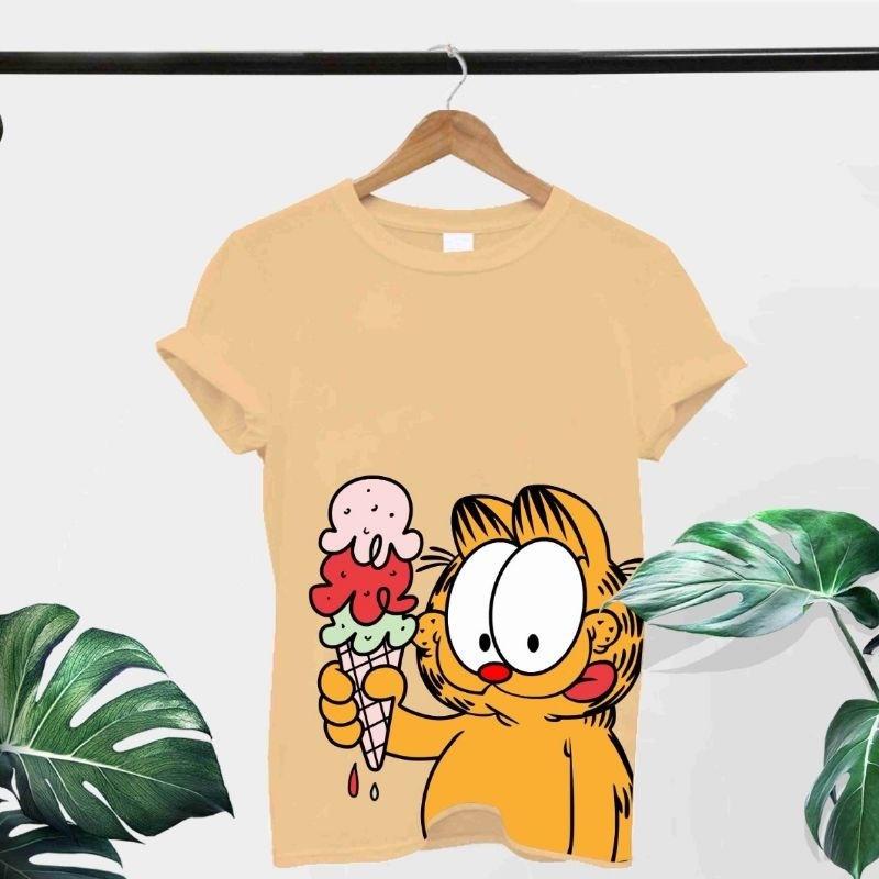KAOSLAGI Kaos Karakter Wanita Kaos Garfield Kaos Garfield Wanita Kaos Lucu Wanita Kaos Garfield Dewa
