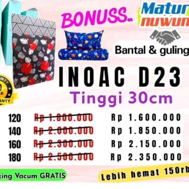 Kasur Busa INOAC EON D23 Tebal 30cm