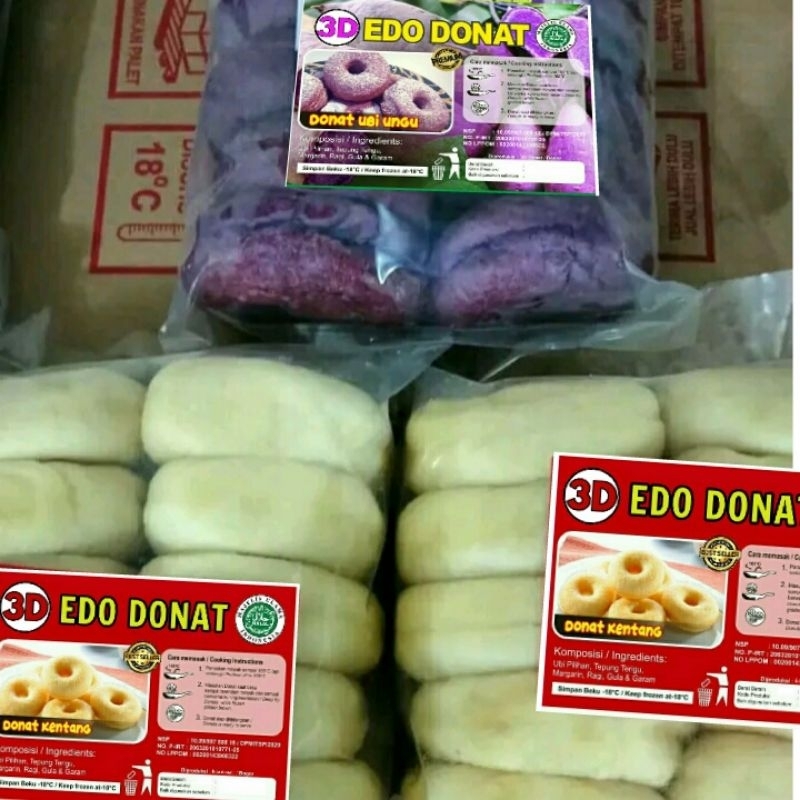 3D Edo Donat Kentang isi 10