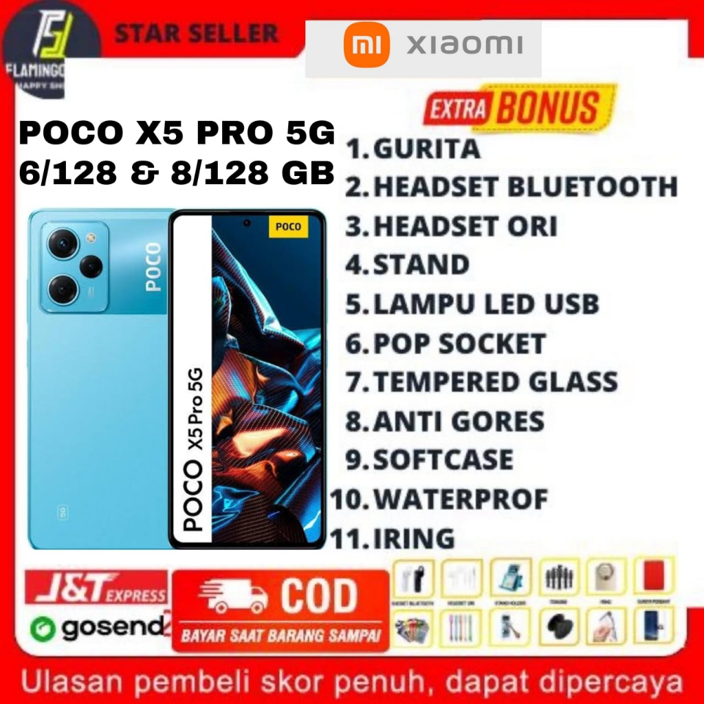 XIAOMI POCO X5 PRO 5G 6/128 GB &amp; 8/256 GB GARANSI RESMI XIAOMI