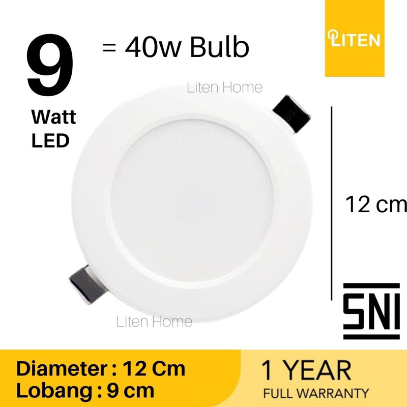 Lampu Downlight Plafon 9w LED 5 Inch 5” / Ceiling Downlight Inbow Murah 9 w 9 Watt