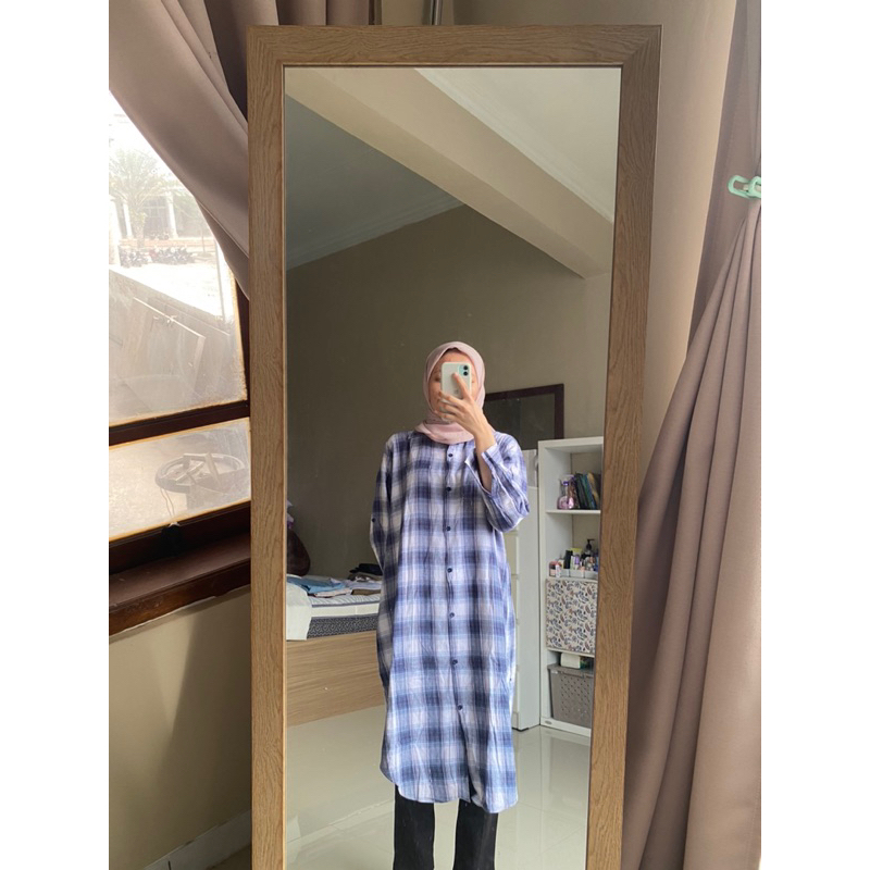 Preloved Tunik flanel Panjang