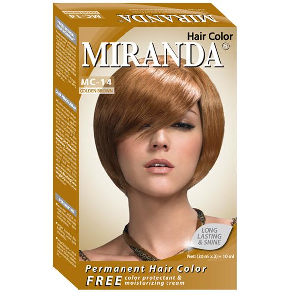 cat pewarna rambut coklat / Premium Miranda Hair Color Golden Brown 3D ( MC-14 )