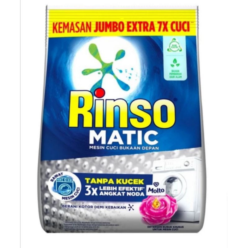 Rinso matic detergen bubuk 1.8 kg mesin cuci bukaan depan