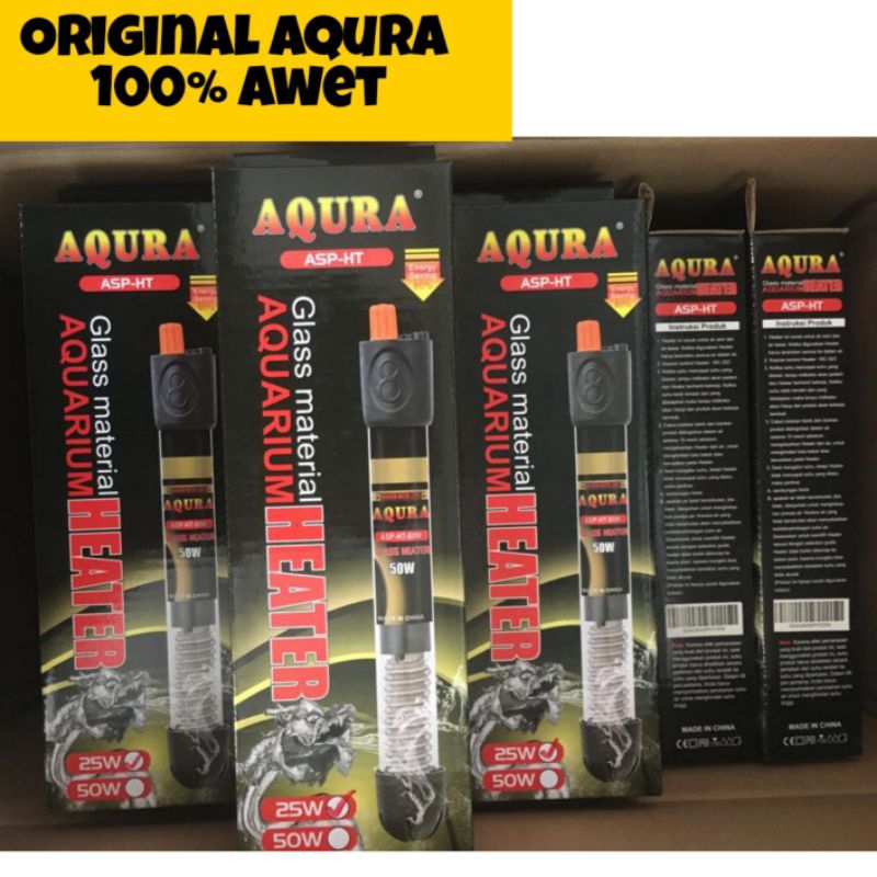 heater aquarium 25 watt otomatis aqura asp ht