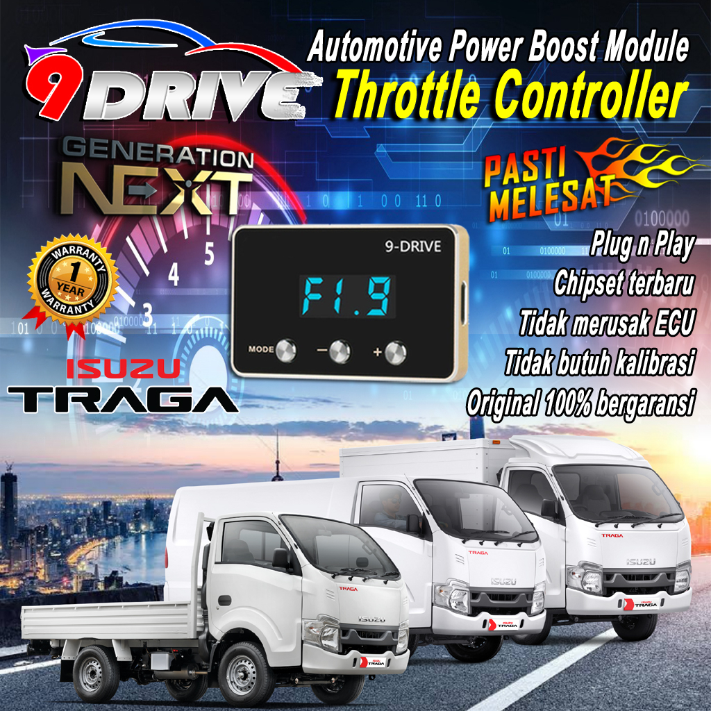 9 DRIVE ISUZU THROTTLE CONTROLLER PIGGYBACK ISUZU TRAGA REMAP ECU MOBIL