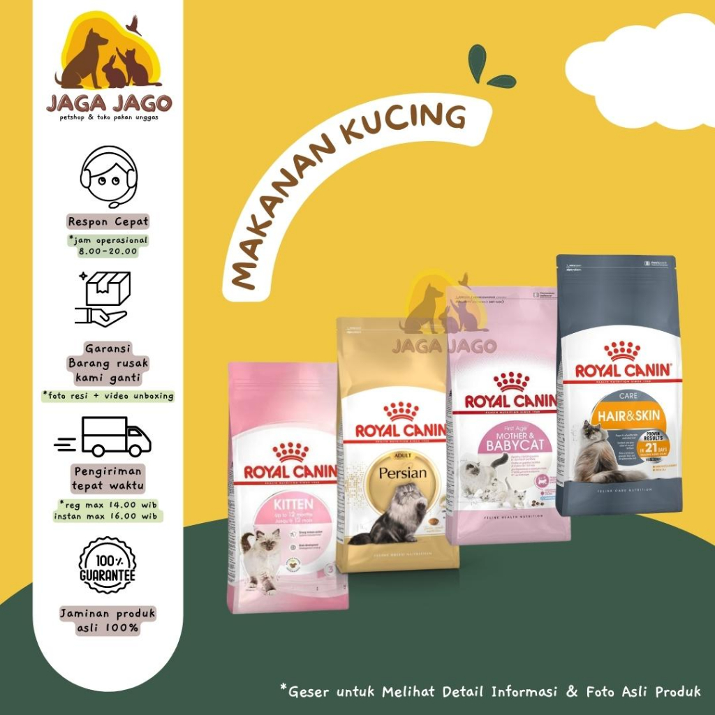 ROYAL CANIN HAIR & SKIN 400GR - ROYAL CANIN MOTHER & BABY CAT 400GR - ROYAL CANIN KITTEN 400GR - ROY