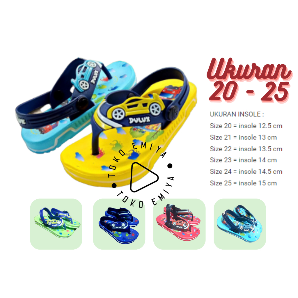 [TERMURAH] Sendal DULUX murah Sandal anak laki cowok karakter TAYO Sendal lucu Sendal karet Sandal s