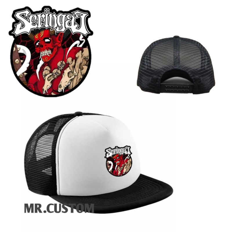 Topi Snapback Jaring Seringai / Topi Snapback Seringai Pria Wanita Lokal
