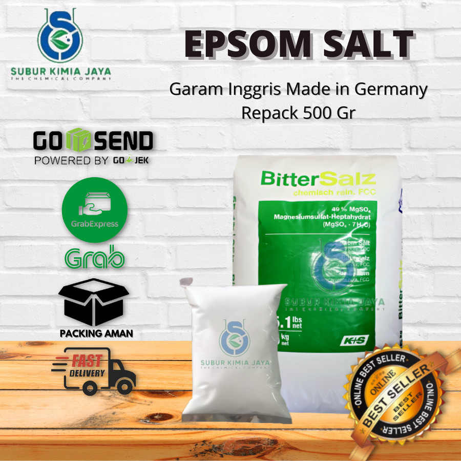 

Epsom Salt Germany / Garam Inggris / Magnesium Sulfate / MgSO4 500 gr