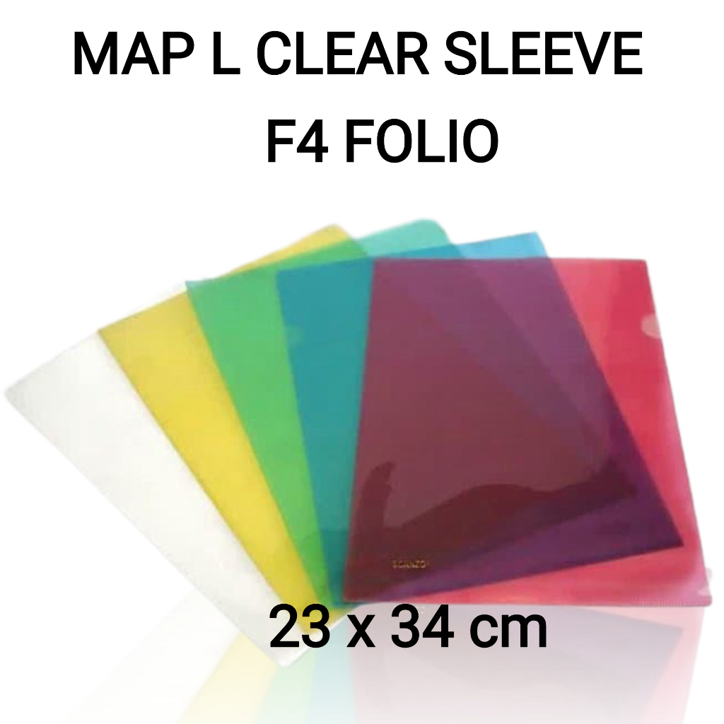 

MAP L BENING 1 PACK ISI 12 PCS/ Clear Sleeves F4 FOLIO