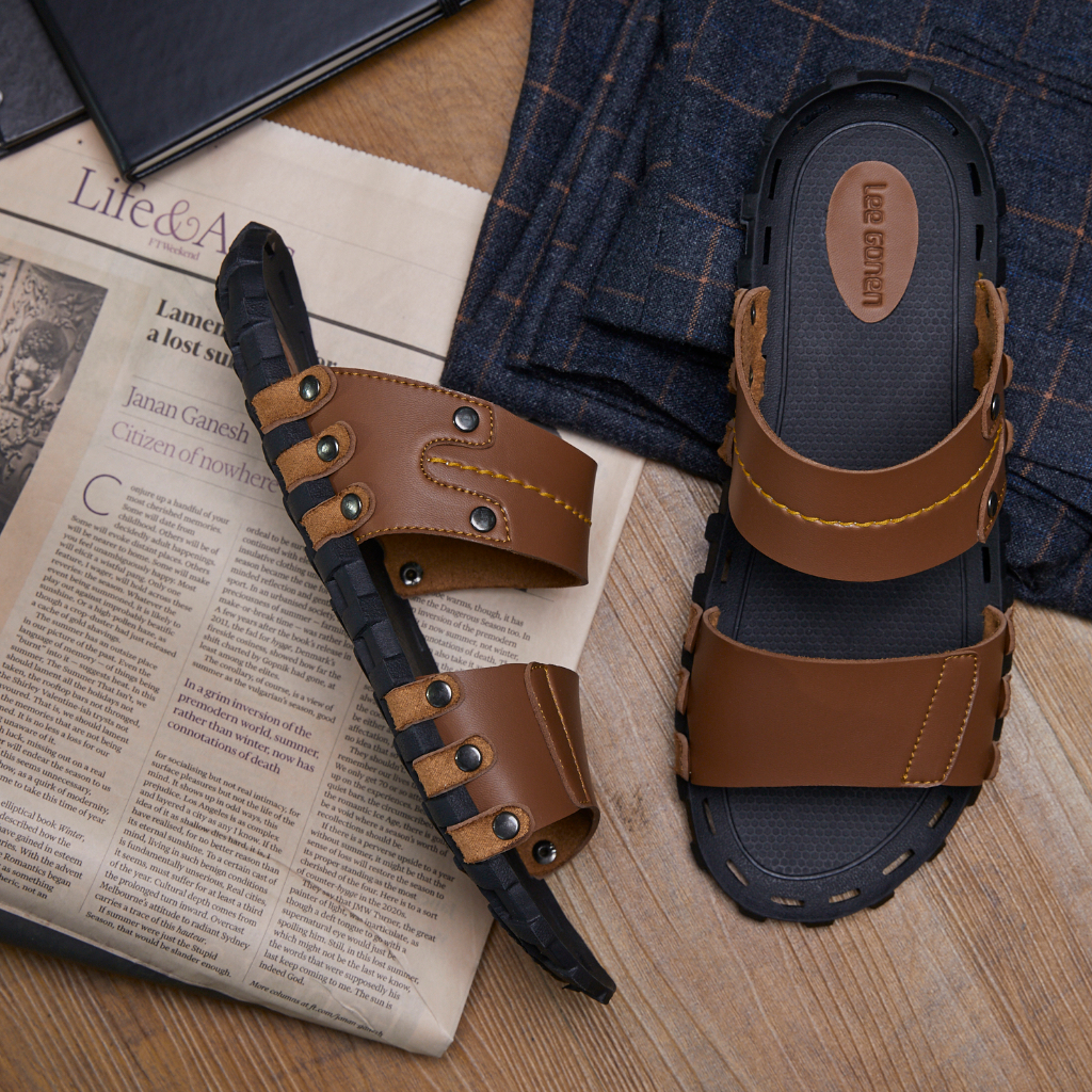 SANDAL KULIT PRIA LEE GONEN SENDAL PRIA CASUAL SANDAL PRIA KEKINIANSANDAL PRIA TERBARU SANDAL PRIA