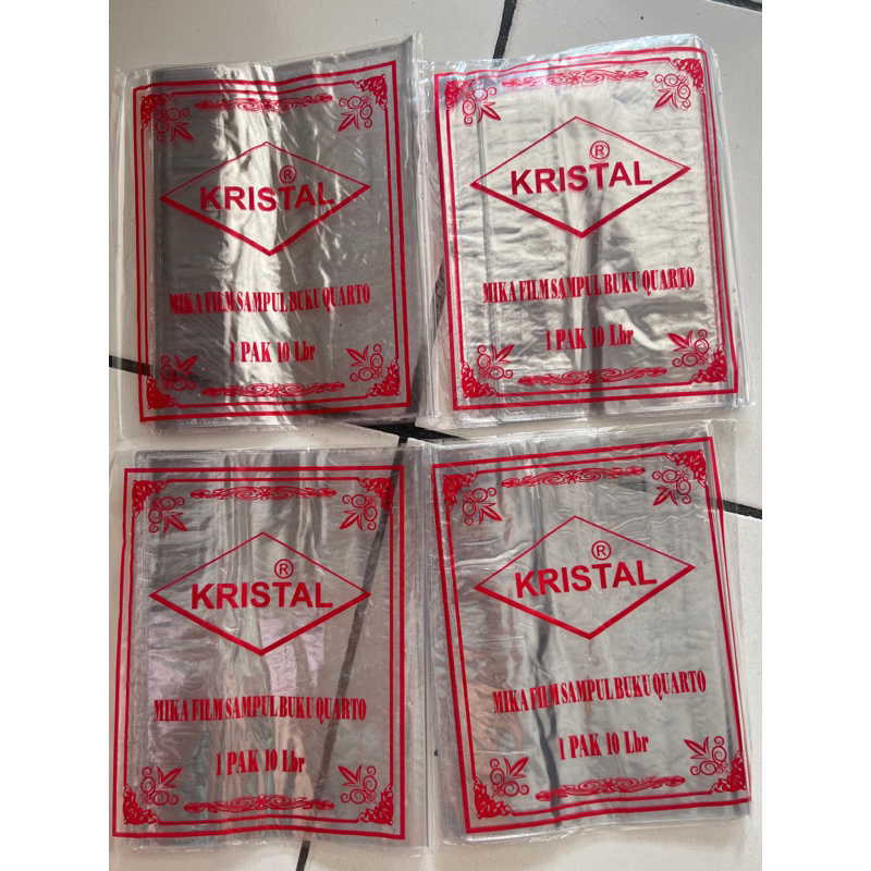 

[1 PAK ISI 10 LBR] Sampul Buku Quarto , Plastik buku quarto isi 10 , Mika sampul