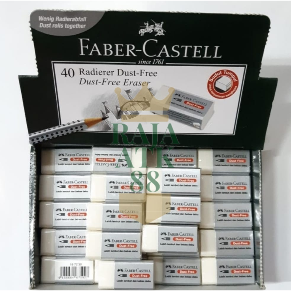 

Penghapus Pensil Faber Castell 18 72 30 - Penghapus Kecil Putih White Eraser Hitam Black