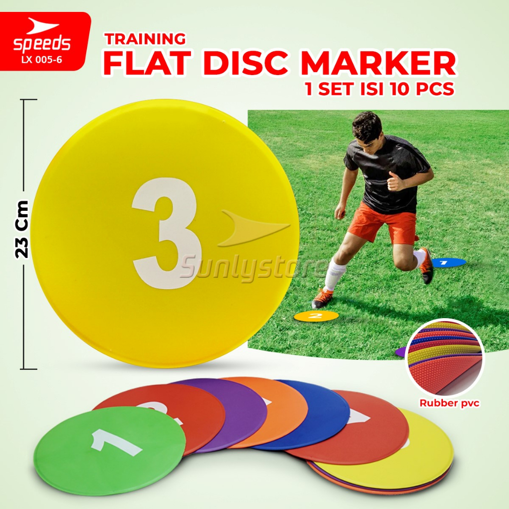 SPEEDS Flat Disc Marker 1 set Penanda Sepak Bola Olahraga Futsal Agility Training Marker 005-6