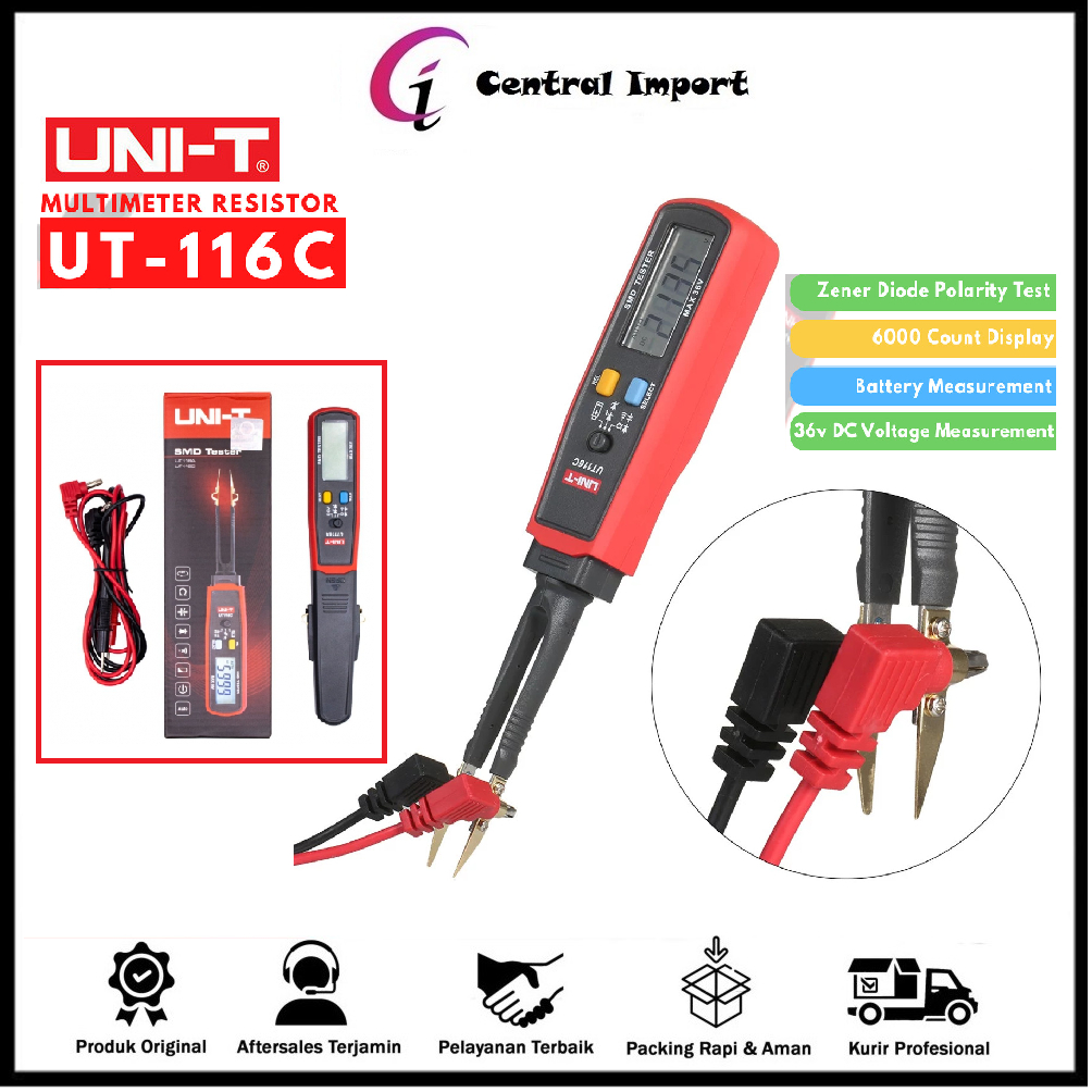 UNI-T UT116C SMD Tester 36V DC Voltage Battery Measurement UT116C Original
