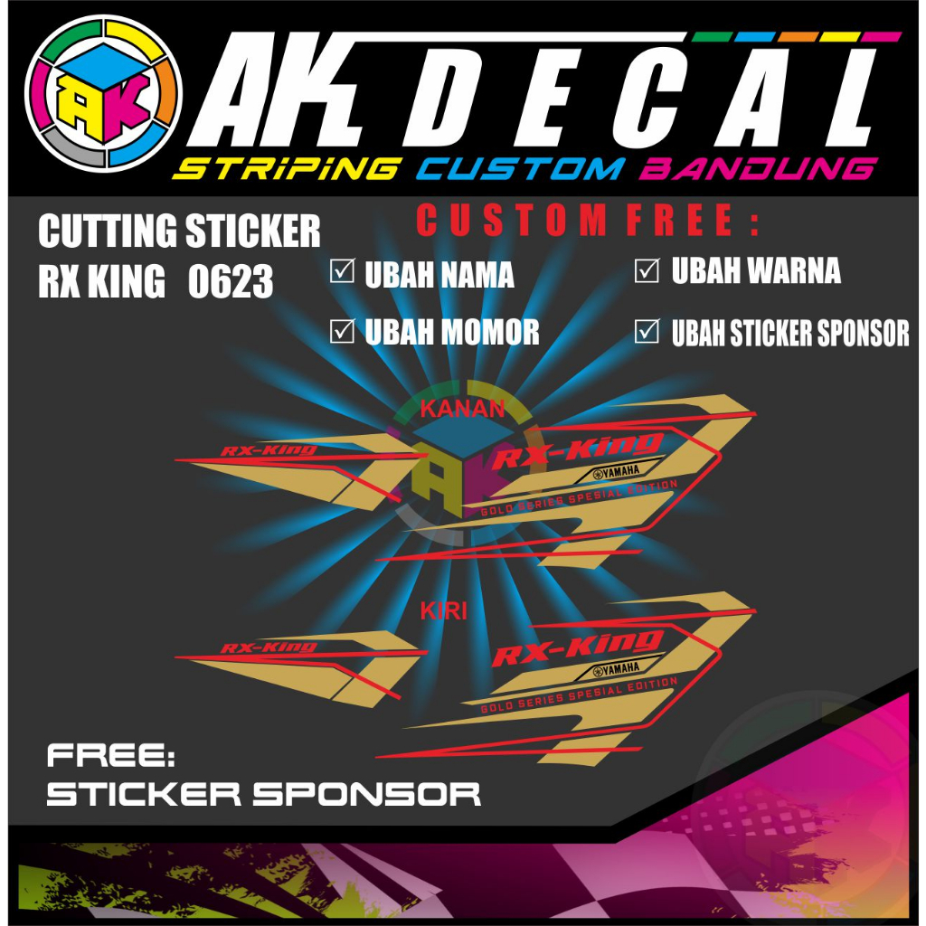 STICKER CUTTING YAMAHA  GOLD RX-KING