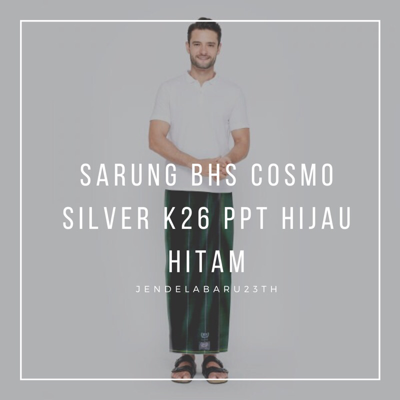 Sarung BHS Cosmo Silver K26 PPT Hijau Hitam