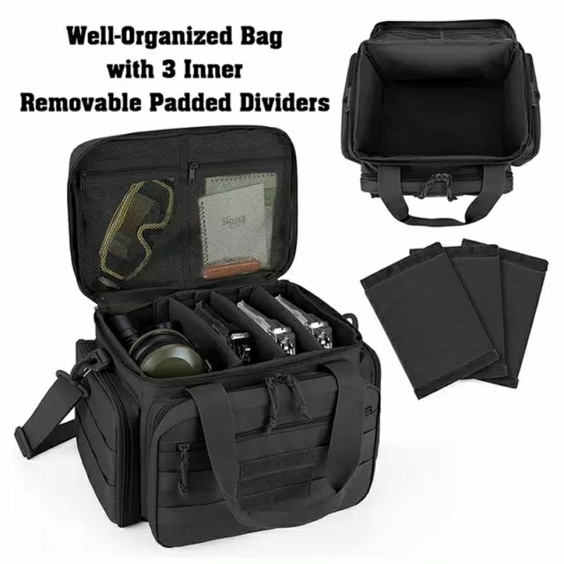 Tas pistol selempang 4kompartemen +magazin