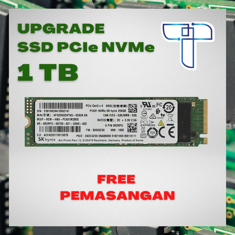 Upgrade SSD 1 TB PCIe NVMe Desktop & Laptop