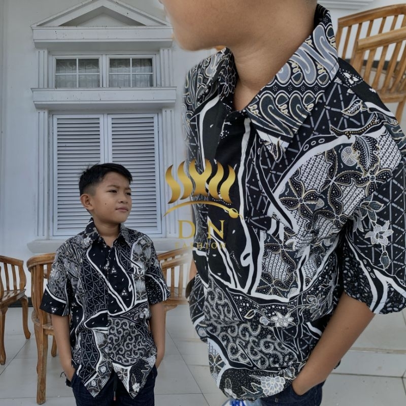 COD//BATIK//BATIK ANAK WARNA HITAM//KEMEJA BATIK ANAK//BATIK ANAK MODEREN//KEMEJA BATIK ANAK TERLARI