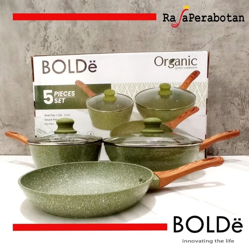 Bolde Organic Green Cookware 5pcs