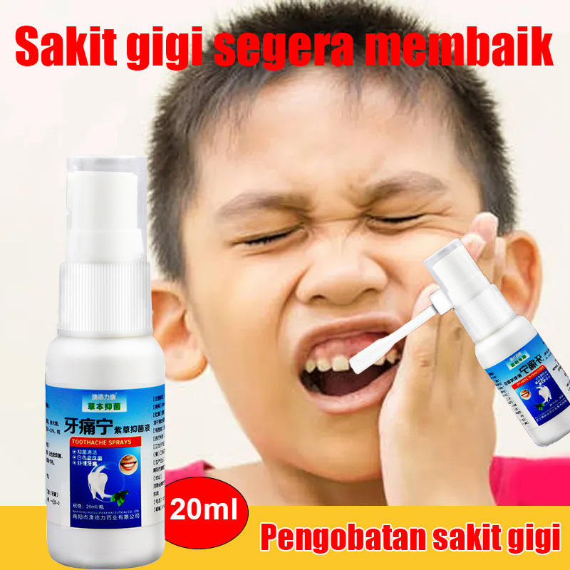 Obat sakit gigi Semprotan sakit gigi Semprotan antibakteri herbal 20ml Untuk sakit gigi Perawatan mu