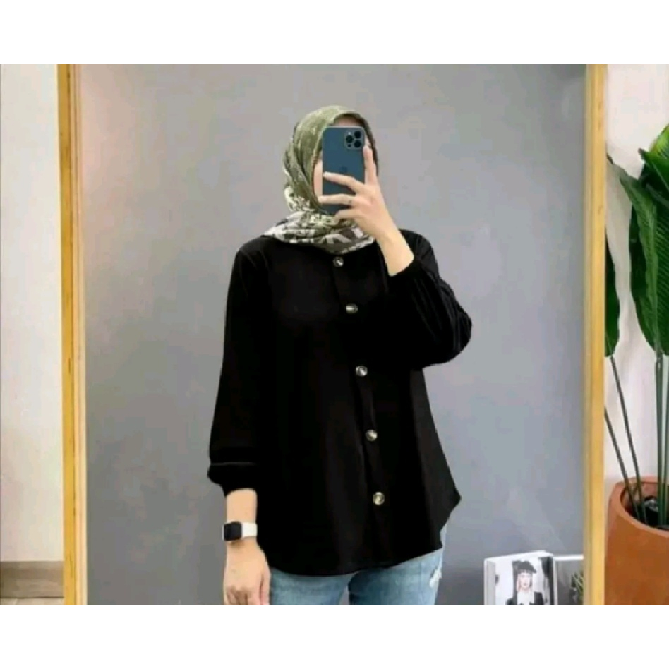 baju atasan wanita //  kameja wanita  // bahan crinkle airflow