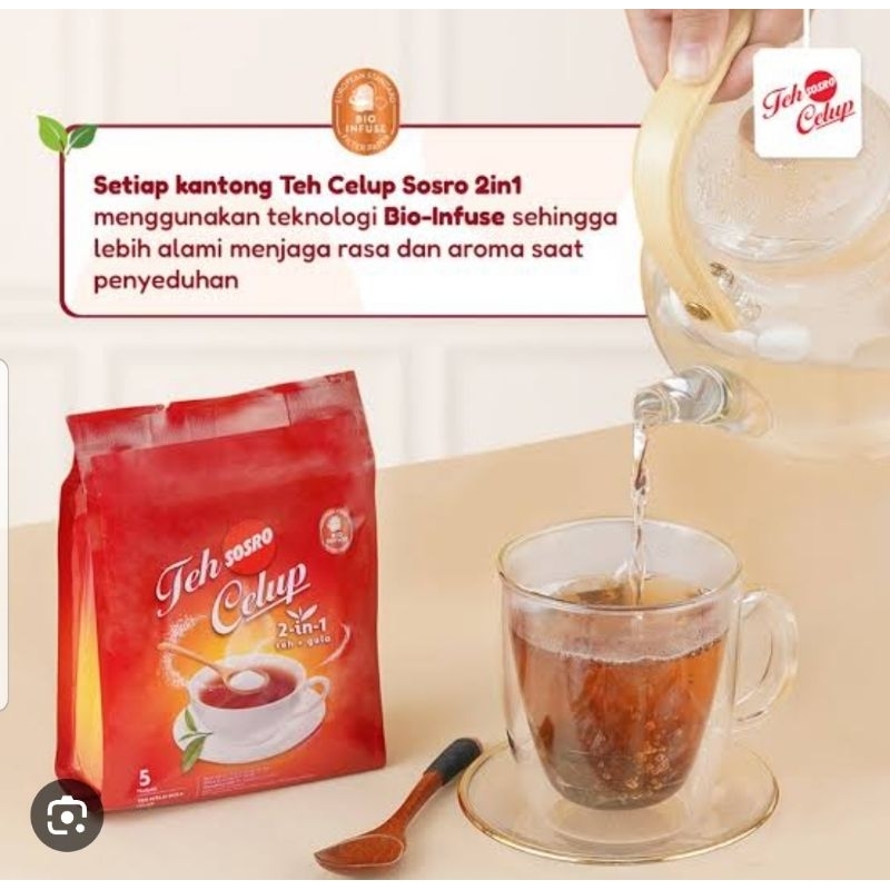 

SOSRO TEH CELUP 2IN1 UDAH PLUS GULA