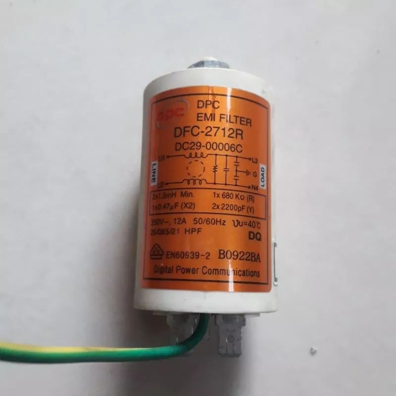 kapasitor emi filter mesin cuci samsung front loading original