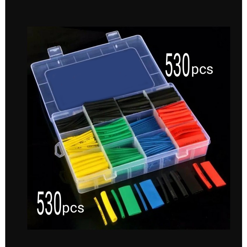 Solatip Bakar Kabel Listrik Heatshrink 530 Pcs Isolasi Bakar