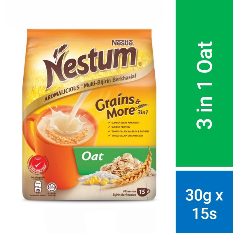 

NESTLE NESTUM 3in1 Oat Sereal Malaysia (30g x 15 sachet)