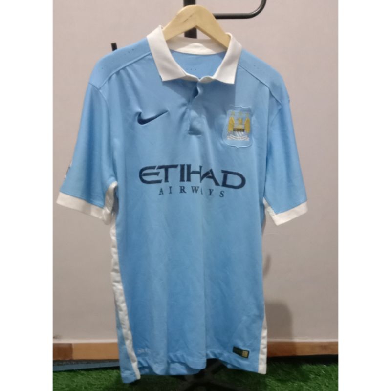 JERSEY MANCHESTER CITY HOME 2015 NAMESET (AGUERO) #10 SIZE XL