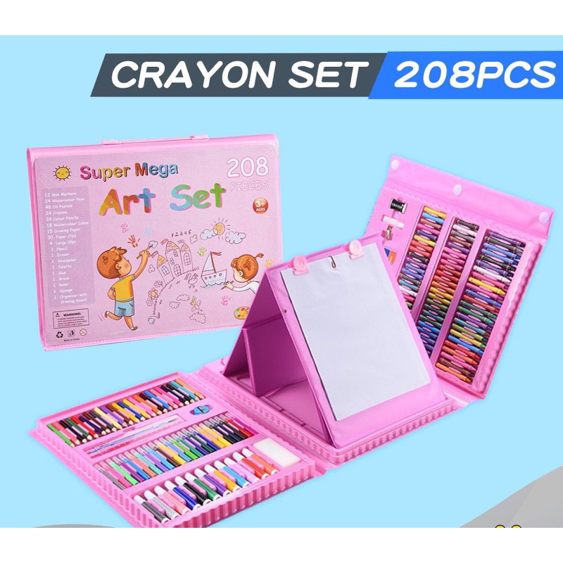 

RN - Pensil Warna Crayon Set Isi 208pcs/ Crayon set Macam Warna Cocok Menggambar Mewarnai