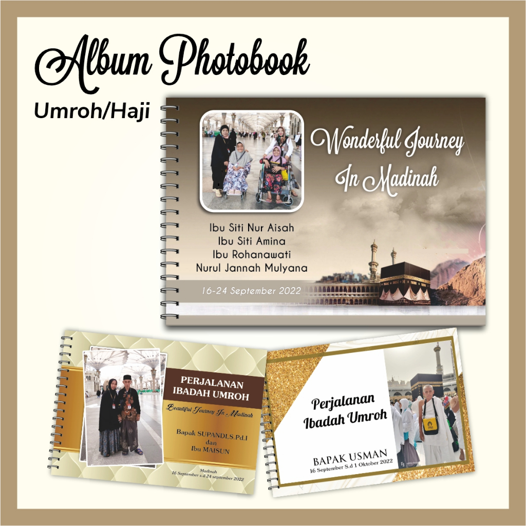 CETAK FOTO BUKU ALBUM PHOTOBOOK UMROH/HAJI