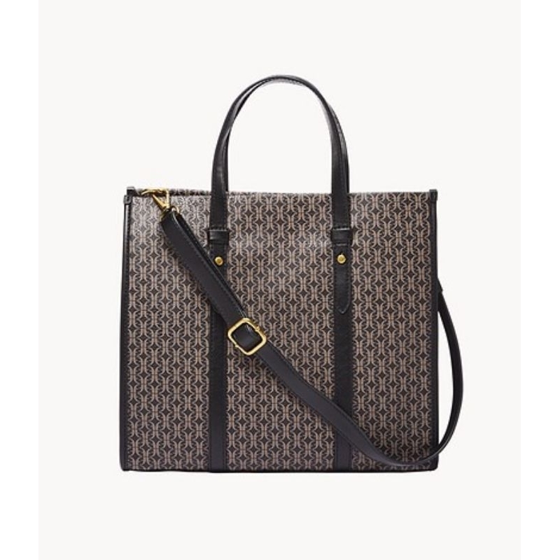 fossil Kingston Tote Black Brown