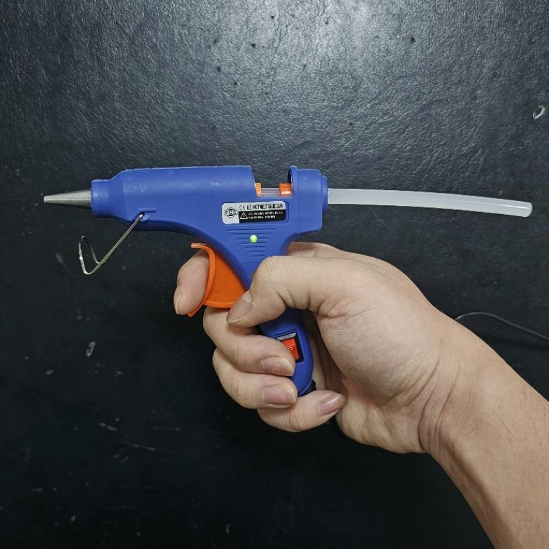 Paket Lem Tembak/Glue Gun Kecil FCC + 10 Refill Lem Lilin 20 Watt On/Off