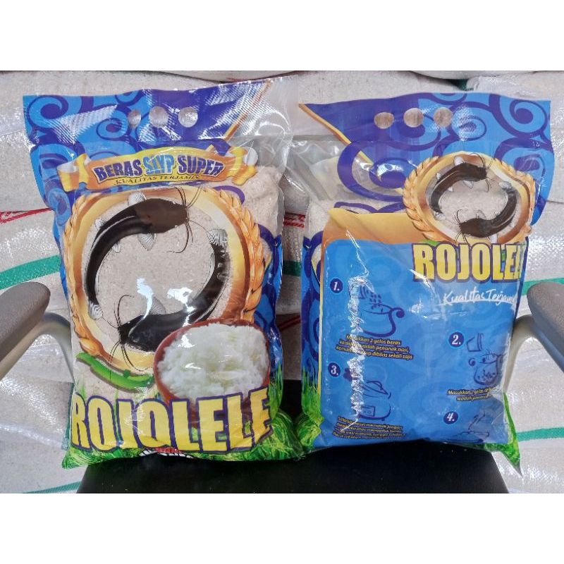 

Beras kemasan premium Rojolele kemasan laminasi 5 liter