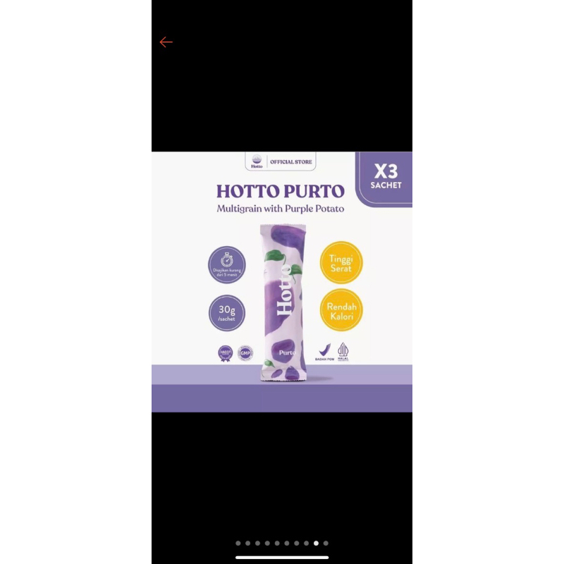 

Hotto purto multigrain dengan rasa ubi ungu