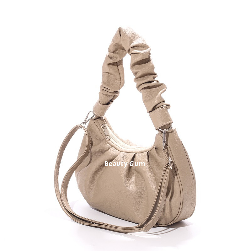 Tas selempang wanita korea serut Eloise Khaki Beauty Gum