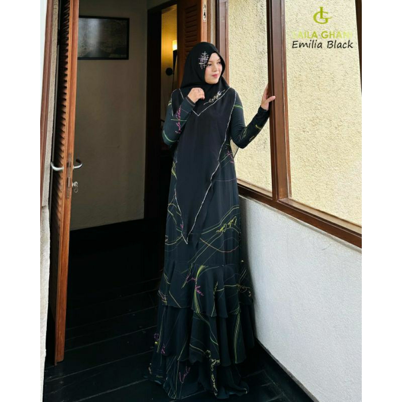 gamis emilia series syari by laila ghani