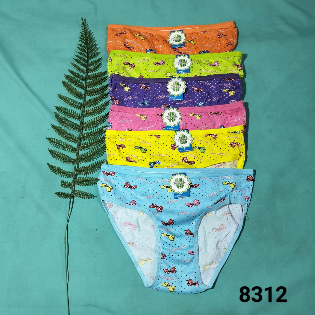 CD / CELANA DALAM WANITA MOTIF IMPORT 8312 Super Soft Pakaian Dalam Pola Bintik Busur