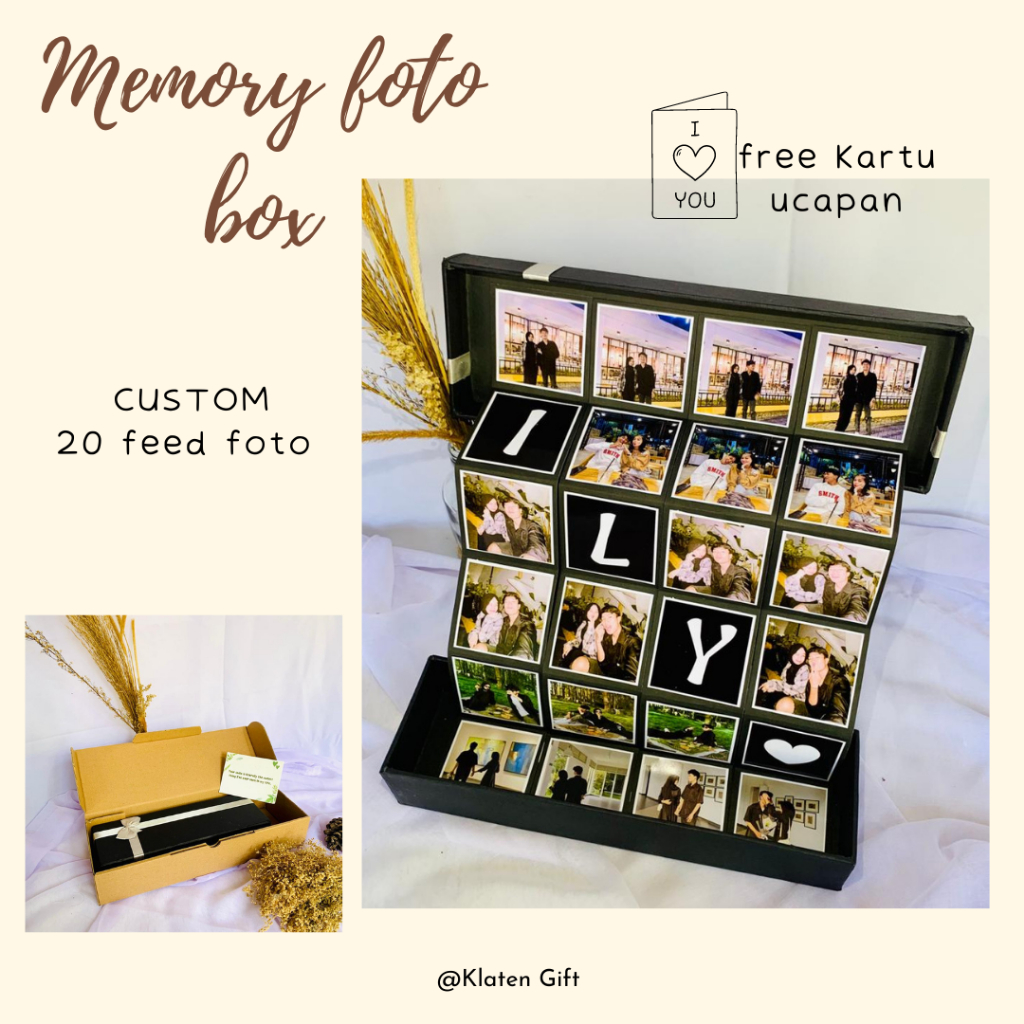 

Memory Foto Box / Kado Pacar Cowo Cewe / Kado Ultah / Kado Anniversary