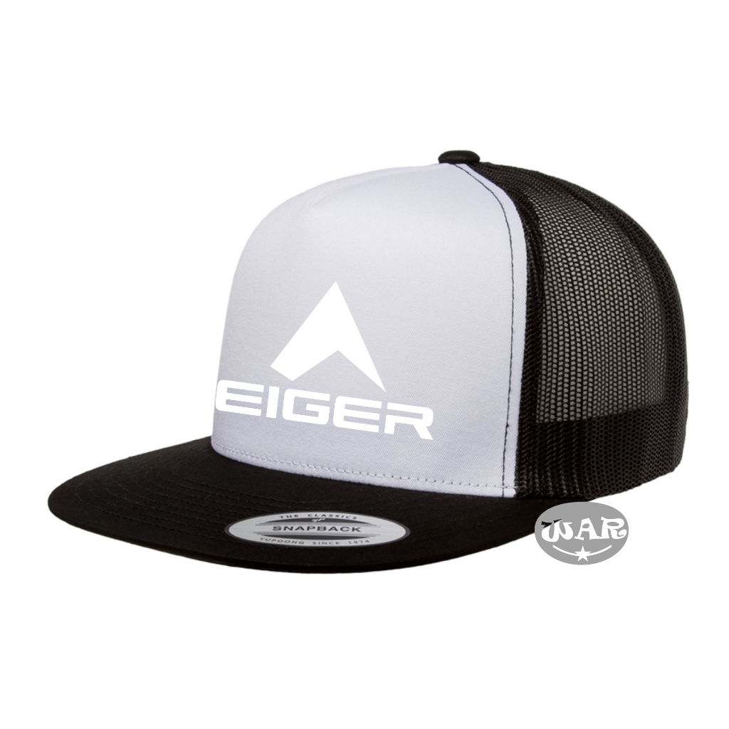 Topi Snapback Jaring EIGER LOGO White Premium / Topi Snapback hat pria distro original import 100% c