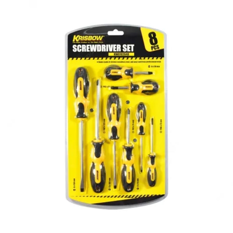 OBENG SATU SET KRISBOW || SCREWDRIVER SET 8PCS KRISBOW  LRSST8