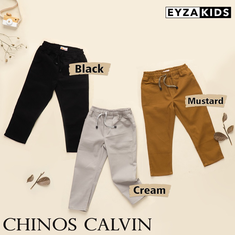 Chinos Calvin Kids & Junior by Eyza kids | celana panjang anak | chinos quality premium | twill comb