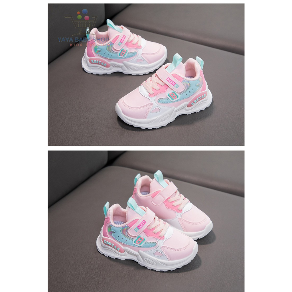 Sepatu Sneakers Anak Perempuan Kids Shoes Sneaker Cewek Simple Model Korea Premium Terlaris Cool Sty