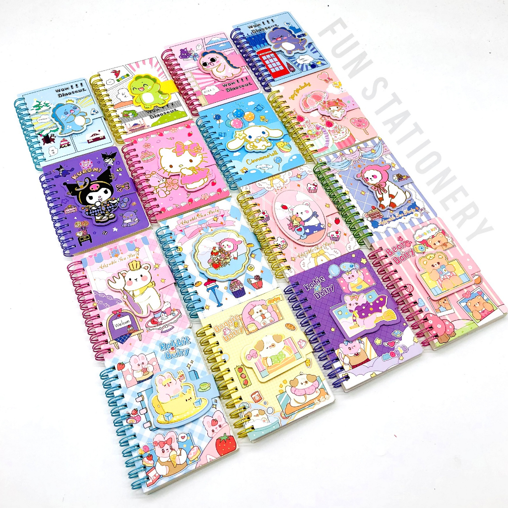 

NOTEBOOK SPIRAL MAGNET 1400 SANRIO / BUKU MEMO KUROMI